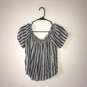 Off the shoulder stripped top